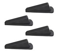 HEEPDD Door Stoppers for Bottom of Door, TPR Rubber Stop 4 Pack Stackable Non Slip Wedge Design with Stripe Grip and Hollow Base for Home Office Heavy Doors Carpet Tile Wood Floors