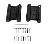 HEEPDD Double Action Spring Hinge, Stainless Steel Automatic Closing Door Hinge for Cabinets Wardrobe Doors, with Black Plated and Adjustment Tool