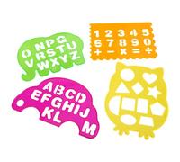 HEEPDD Drawing Rulers, 4PCS Flexible Stencils for Kids, Inspire Creativity with Geometric Patterns, Perfect Early Learning Tool for Art and Design