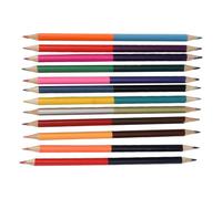 HEEPDD Dual Ended Pre Sharpened Pencils, Wood Ergonomic Design for Effortless Art and Note Taking Dual Ended Pre Sharpened Pencils, Composite Nan Office and School Supplies (12=24 Color Double