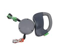 HEEPDD Dual Retractable Dog Leash Gray Reflective Double Dog Lead Polyester Tape ABS Housing One Hand Lock Non Slip Handle for Walking Two Small Medium Dogs (Gray)