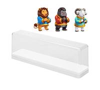 HEEPDD Dust Proof Action Figure Display Case Action Figure Storage Box, Rectangle Shaped Design for Dolls Collection, Home Office Desktop Storage Supplies (White)