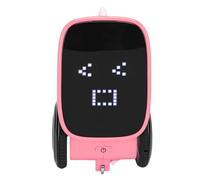 HEEPDD Educational Robot, Interactive Smart Charging Robot with Keypad Touch and Programming Function Portable Learning Toy for Boys Girls Kids Birthday Gift English Language Only (Pink)