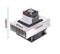 HEEPDD Electronic Component Fan DC 12V Semiconductor Cooling System Kit for Pet and Small Fridge, DIY Mini Air Conditioner, 60W, Aluminum, 4.7x3.9x3.1 Inch for Pet and Small Fridge, DIY
