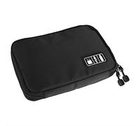 HEEPDD Electronics Travel Organizer, Portable Digital Accessories Storage Bag Travel Cord Organizer Pouch with Mesh Pockets for Cables Cords Charger Earphone (Black)
