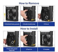 HEEPDD Evaporative Cooler Portable Air Conditioner Cooling Fan with 700ml Water Tank, 3 Wind Speeds, 7-Color LED Light, USB Powered, 12W, Black, for Home Office Travel Home Appliances