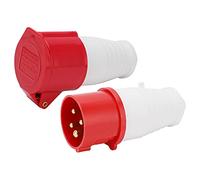 HEEPDD Extension Cord Ends, Plugs Replacement Connector Set for 380-415V 16A Industrial Equipment Outdoors Extension Cord Ends, ABS Electrical Electrician and Electrician