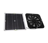 HEEPDD Fan with Greenhouse Effect with Solar Energy for Chicken Dog Kenil, Speed Adjustable According to The Strength of The Sun
