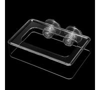 HEEPDD Fish Feeding Square Acrylic Floating Fish Feeding Ring Set 2PCS 16x10x4cm Food Feeder for Aquarium Tank Betta Goldfish Guppy, Controls Area (Large Size)