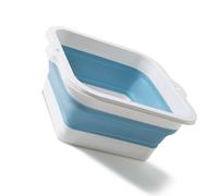 HEEPDD Foldable Foot Bath Basin, Plastic Foot Soak Tub with Massage Acupoints, Lightweight and Portable for Relaxing Soaks At Home or Travel (Blue)