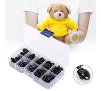HEEPDD for Doll Puppet Crafting Ideal for DIY Teddy Bears and Pets 100Pcs Plastic Safety Eyes Black Buttons Nan Handicraft