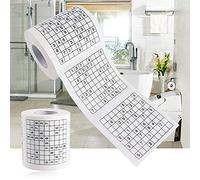 HEEPDD Funny Sudoku Toilet Paper Roll, Printed Bathroom Tissue with Challenging Puzzles, Perfect Gag Birthday Party Fun (As Shown)