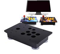 HEEPDD Game Panel Case, Black Acrylic DIY Replacement with 8 Buttons and 1 Joystick for Home Cabinets, Retro Gaming Setups, and Custom Build Enthusiasts