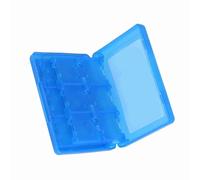 HEEPDD Gaming Equipment Case 28 in 1 Game Card Case for 3DS DSI LL, PP Plastic, Holds 22 Cartridges, 2 SD Cards, 2 Styluses, White Pink Blue Black for 3DS DSI LL, PP (Blue)
