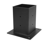 HEEPDD Gazebo Bracket, Galvanized Powder Coated, Fully Welded Pergola Post Bracket, 9.25cm / 3.6in, Ideal for Outdoor Kitchens and Gatherings (Straight)