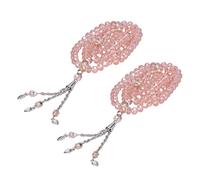 HEEPDD Glass Prayer Beads, 99 Beads Islam Tasbih with Tassel, Spring Hook Clasp, for Women, Religious Gifts, Birthday, Holiday, Love, Meditation, Prayer, Devotional Use