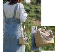 HEEPDD Hamster Bag, Soft Flannel and Mesh Pet Carrier, Cozy Hands-Free Shoulder Bag for Small Pets on Outdoor Adventures (Light Brown)