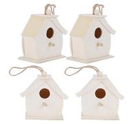 HEEPDD Handmade Wooden Bird House, Compact Hanging Shelter for Small Birds with Natural Platane Wood Texture 2.8 X 1.6 X 2.8 Inches Lightweight .1 Ounces Garden Yard Patio Tree Outdoor