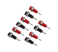 HEEPDD High Conductivity 2mm Banana Jack Socket Adapter Panel Mount Binding Post with Inner Spring Sheet Black and Red for Charging Generators and Inverters