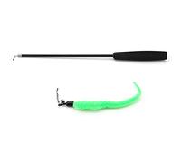 HEEPDD High Elastic Cat Teaser Wand, Retracted Pet Cat Kitten Interactive Toy Chaser Toy Having Fun Exercise Playing Feather Toy(Black)