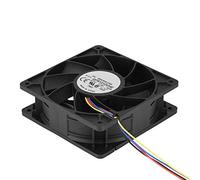 HEEPDD High Static Pressure Fan 120x38mm 5A PWM 7500RPM | Server Cooling Component, 24.60mmH2O Pressure, 280CFM Air Volume, PBT-GF30 Flame-Retardant Frame, For Mining Rig Chassis