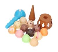 HEEPDD Ice Cream Game, Game Set for Kids, Improve Fine Motor Skills and Creativity, Fun Indoor Activity Ice Cream , Plastic Cone Pretend Nan Children's Toys