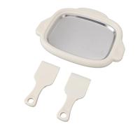 HEEPDD Ice Frying Machine, Stainless Steel Plate for Rolled Ice Cream and Fried Yogurt Maker with 2 Shovels, Perfect for Home Dessert Preparation Kitchen Tools (White)