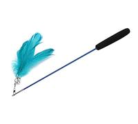 HEEPDD Interactive Cat Toy, with Extendable Length for Indoor Cats and Kittens Interactive Cat Toy, Funny Retractable Wand Nan Supplies (Blue Green)