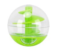 HEEPDD Interactive Cat Treat Ball Toy, Plastic Spiral Slow Feeder for Cats, Food Dispensing Puzzle Slows Eating 3x, 15-Minute Play, Indoor Apartment Training Weight Control (Green)