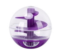 HEEPDD Interactive Cat Treat Ball Toy, Plastic Spiral Slow Feeder for Cats, Food Dispensing Puzzle Slows Eating 3x, 15-Minute Play, Indoor Apartment Training Weight Control (Purple)