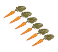 HEEPDD Iron on Embroidered Patch Set, Carrot Pattern, 6pcs DIY Patches for Clothing Repair, 10x3.5cm Suitable for Most Fabrics Iron on Embroidered Patch Set, Cotton Cute Nan Sewing