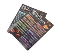 HEEPDD Kitchen Tools Sheet Set 2 Pack Large Clear Letters Cooking Time Temperature Guide for Most Foods with Magnetic Backing for Refrigerator Kitchen Use Fryer Magnetic Cheat Nan
