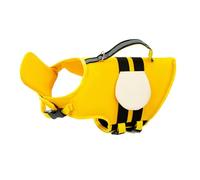 HEEPDD Little Bee Shaped Dog Life Jacket, Oxford Fabric Adjustable Pet Lifesaver Vest with Buoyancy for Swimming, Quick Dry Flotation for Pool Beach Boating, Chest 69-81cm (Yellow)