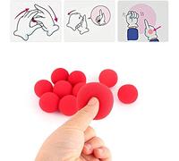 HEEPDD Magic Sponge Balls, Red, Soft Foam Material, 10 Piece Set, Comedy Trick Props for Halloween Party, 4.5 cm Diameter