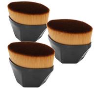 HEEPDD Makeup Brushes, Multifunctional Liquid Brush Set for Foundation and Blush, 3pcs Cosmetical Flat Brush for Effortless Makeup Application (Black)