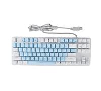 HEEPDD Mechanical Gaming Keyboard Computer Keyboard RGB Backlight USB Wired High Response Blue Switch for PC (Blue White)