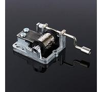 HEEPDD Mechanical Music Box Hand Crank 18 Note Edelweiss Tune, Musical Boxes & Figurines Edelweiss Tune, Pre-assembled Metal Movement for DIY Craft Projects, Classic Nostalgic