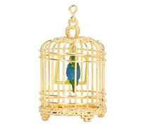 HEEPDD Metal Dollhouse Birdcage, Bird Cage, 1/12 Scale for Dollhouse Decoration, Ideal Photography Prop Metal Birdcage, Miniature Nan Children's Toys (Gold)