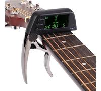 HEEPDD Metal Guitar Tuner and Set Zinc Alloy ABS Electronic Clip On Tuner with One Hand Quick Change Design for Acoustic Electric Guitar Bass Players (Electroplated Bronze)