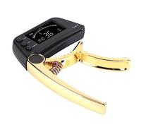HEEPDD Metal Guitar Tuner and Set Zinc Alloy ABS Electronic Clip On Tuner with One Hand Quick Change Design for Acoustic Electric Guitar Bass Players (Plated)