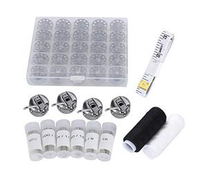 HEEPDD Metal Sewing Machine Bobbins, Durable Case, Regular Point Needles, Size 2x1cm, Perfect for Household Sewing Machines