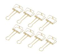 HEEPDD Metal Wire Foldback Clips, Clips, 30Pcs Mini for Office and School Use Metal Wire Foldback, Rose Gold Nan Office and School Supplies (Gold)