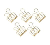 HEEPDD Metal Wire Foldback Clips, Rose Gold Metal Clips, 30Pcs Mini for Office and School Use (Gold)