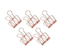 HEEPDD Metal Wire Foldback Clips, Rose Gold Metal Clips, 30Pcs Mini for Office and School Use (Rose Gold)