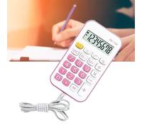 HEEPDD Mini Pocket Calculator, Basic Design, Simple Operation for School and Office Use Mini Pocket Calculator, ABS Material, Compact Nan Office and School Supplies (Pink)