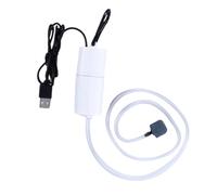 HEEPDD Mini USB Fish Tank Oxygen Pump, ABS Material, Super Silent and Portable Air Pump for Home Aquarium and Outdoor Fishing (White)