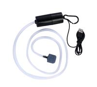HEEPDD Mini USB Fish Tank Oxygen Pump, ABS Material, Super Silent and Portable Air Pump for Home Aquarium and Outdoor Fishing (Black)