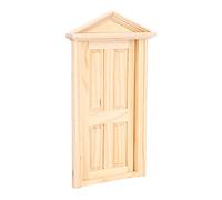 HEEPDD Miniature Wooden Door, Realistic Opening and Closing Function, Customizable Primary Color Finish, Solid Wood Construction for 1:12 Scale Dollhouse Builders and Fairy Garden