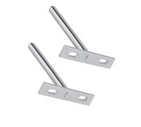 HEEPDD Mount Bracket Wall Mounted Concealed Round Bracket, Steel Shelf Support, 5 Inch, Heavy Weight Capacity, Silver, for Bookshelf and Home Storage Storage Supplies (10 centimeters 5 inches)