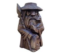 HEEPDD Norse Mythology Odin Statue Viking Warrior Resin Figurine, Hand Painted Sculpture for Home Office Shelf Garden & Outdoor Decor